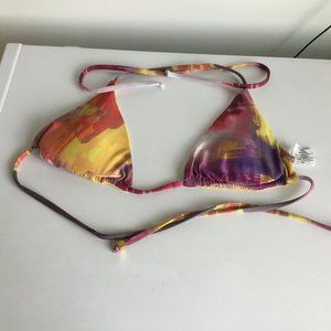 BECCA Maestro Reversible Triangle Bikini Top SZ M